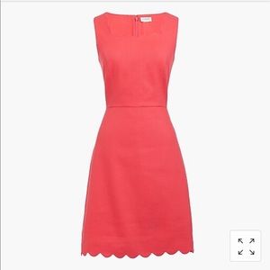 J Crew Basketweave scallop-edge dress